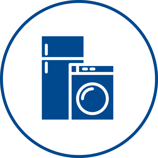 Refrigerator and washing machine icon.